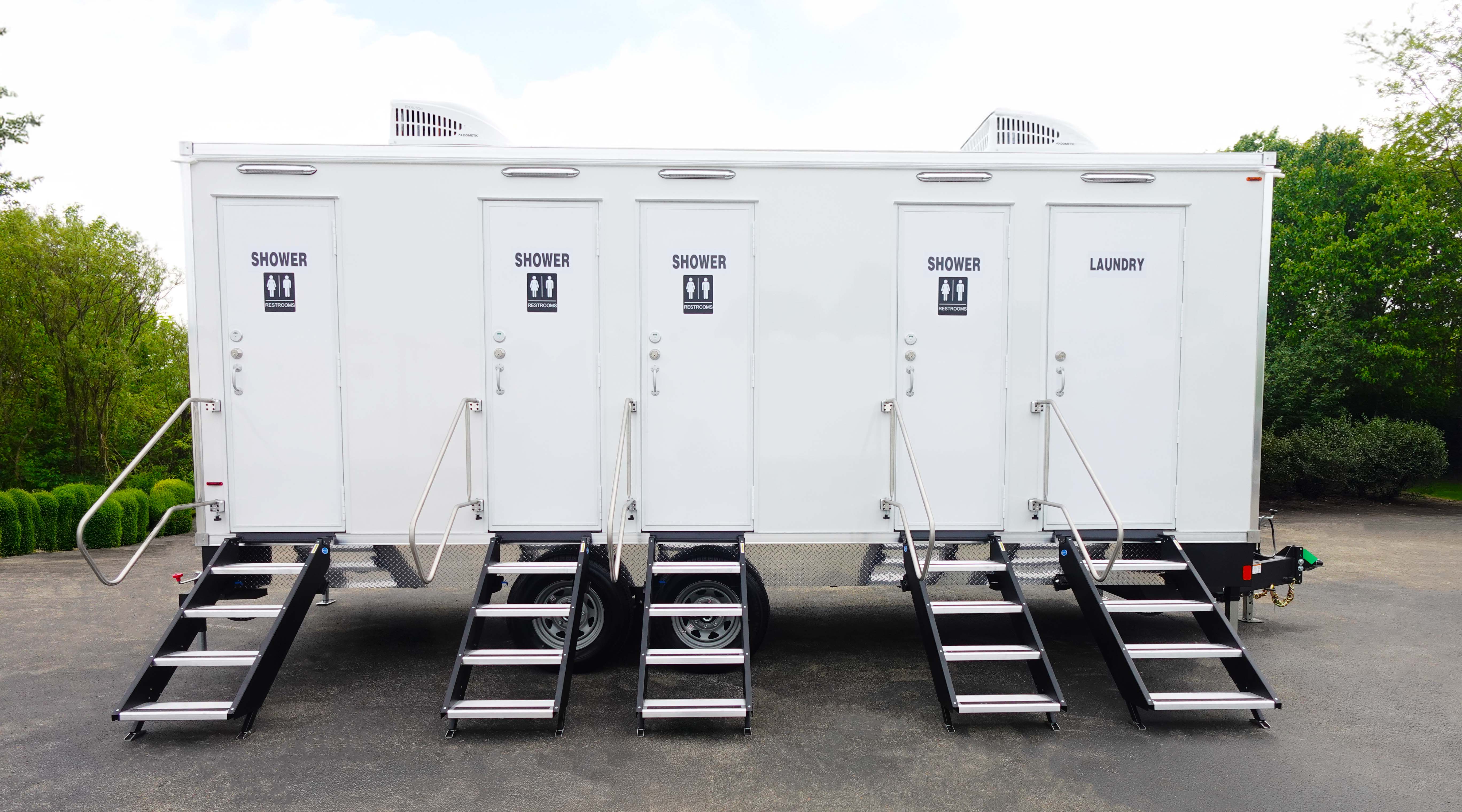 4 Station Shower & Restroom Combo + Laundry